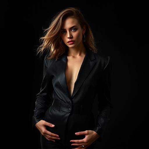 Larger view of high fashion shoot taken in Black Box Studio
