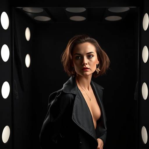 Photo taken in Black Box Studio for high fashion magazine